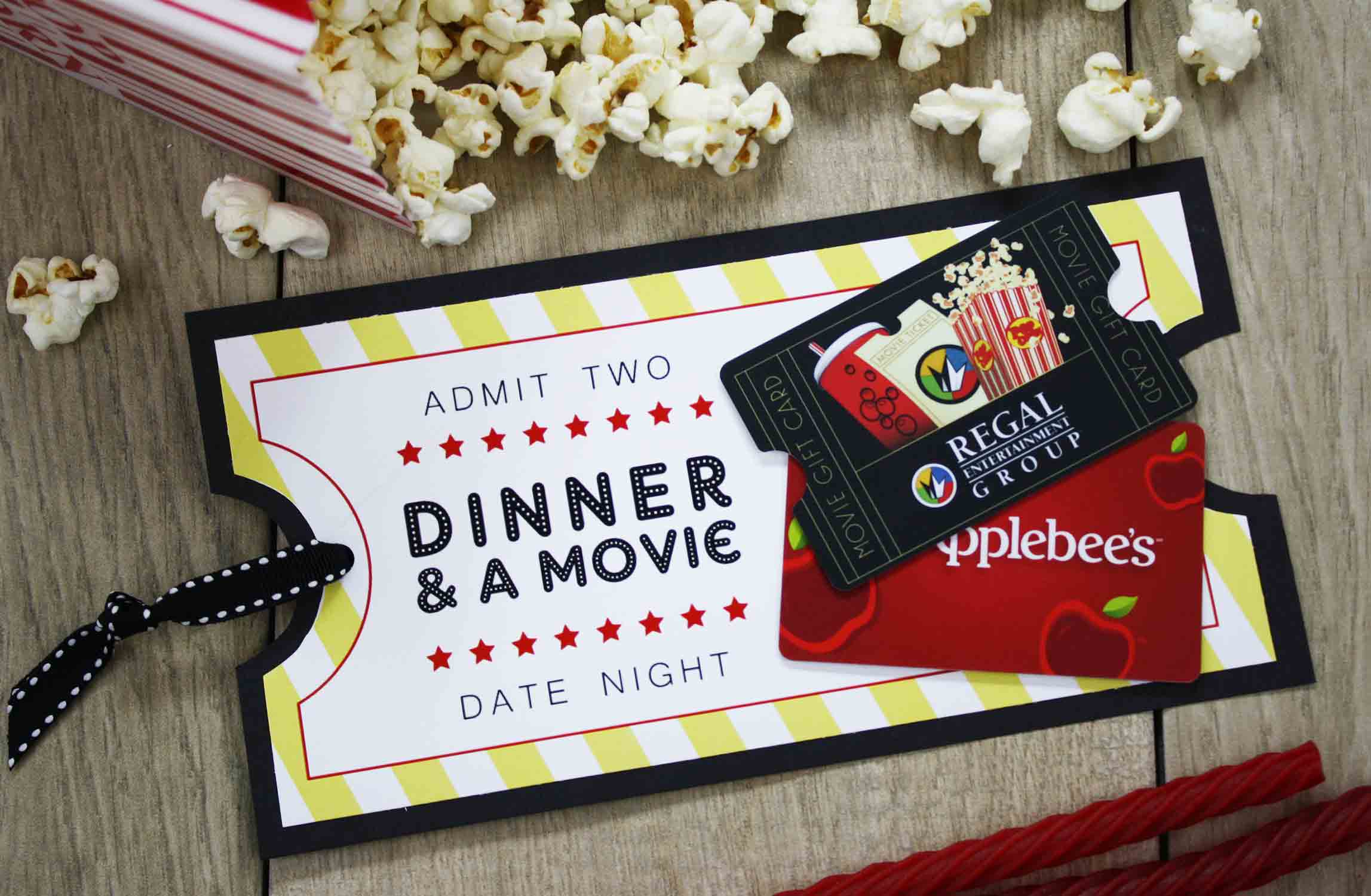 Free Printable} Give DATE NIGHT for a Wedding Gift  GCG With Movie Gift Certificate Template