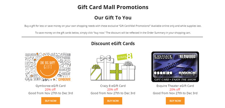 The 10 Best Places To Find Gift Cards On Sale Gcg - gift card mall promotions